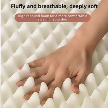 Lavish Pets Memory Foam Bed White (M)